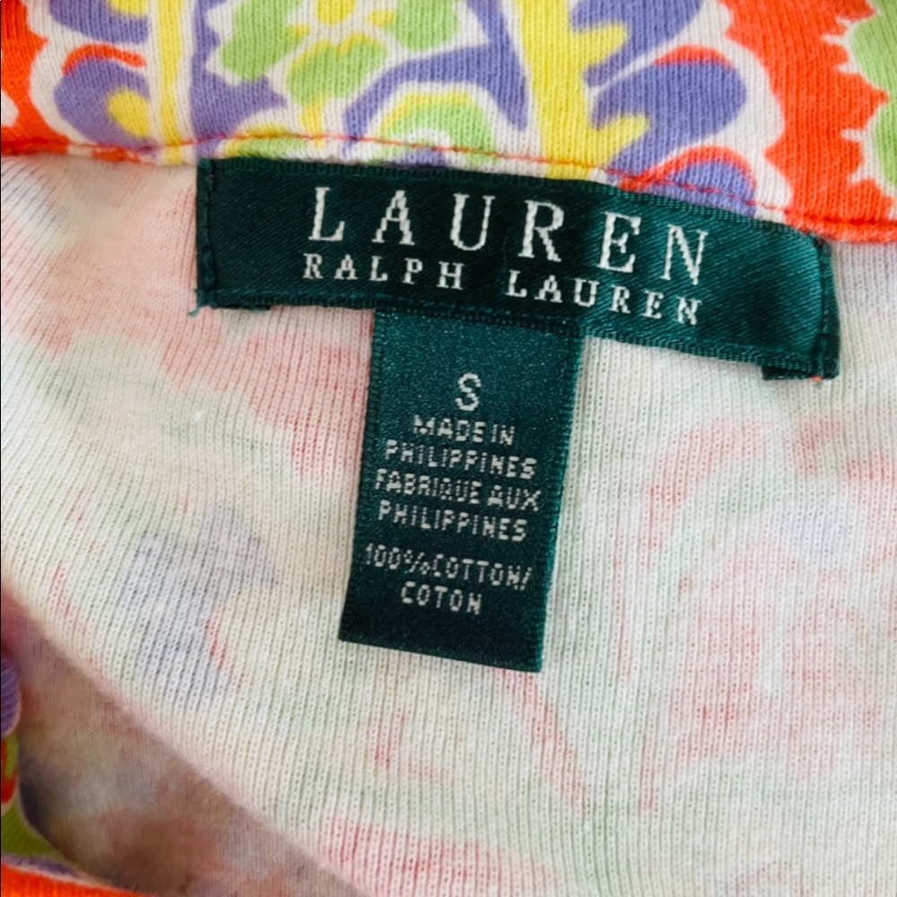 Lauren by Ralph Lauren Women’s Orange Paisley Print Cowl Neck Sleeveless Dress S - Picture 6 of 8
